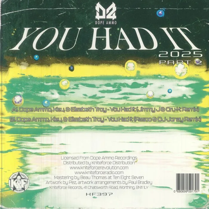 Back cover — DOPE AMMO / KLEU / ELISABETH TROY — You Had It 2025 Part 2