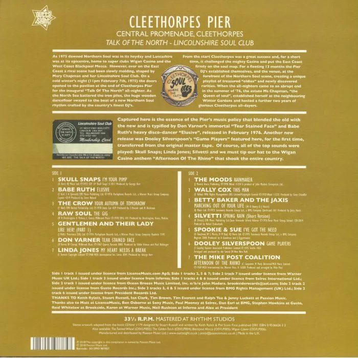 Обратная сторона обложки — VARIOUS — Cleethorpes Pier: Talk Of The North All Nighter