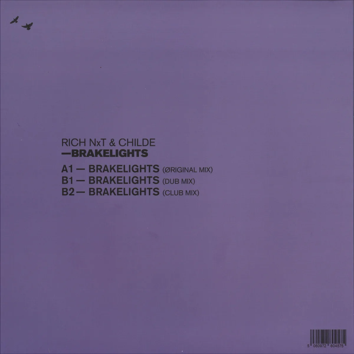 Back cover — Rich Nxt&Childe — Brakelights