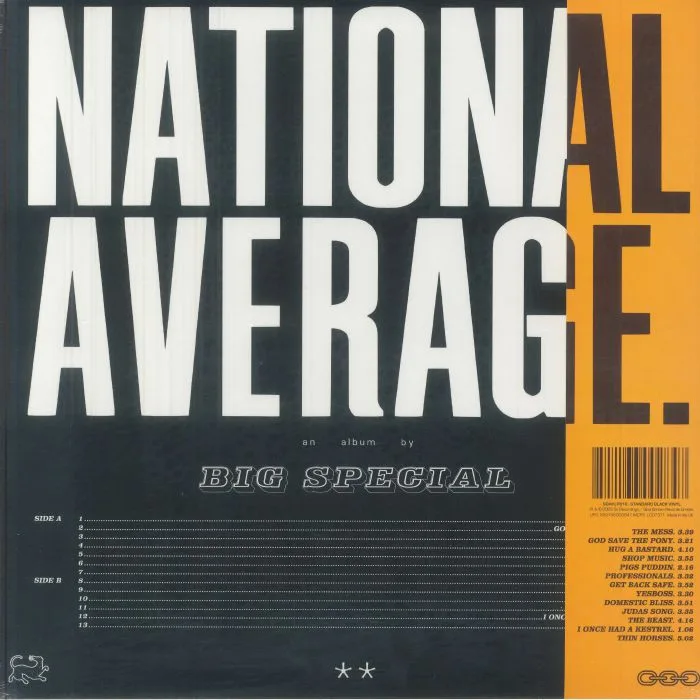 Обратная сторона обложки — BIG SPECIAL — National Average