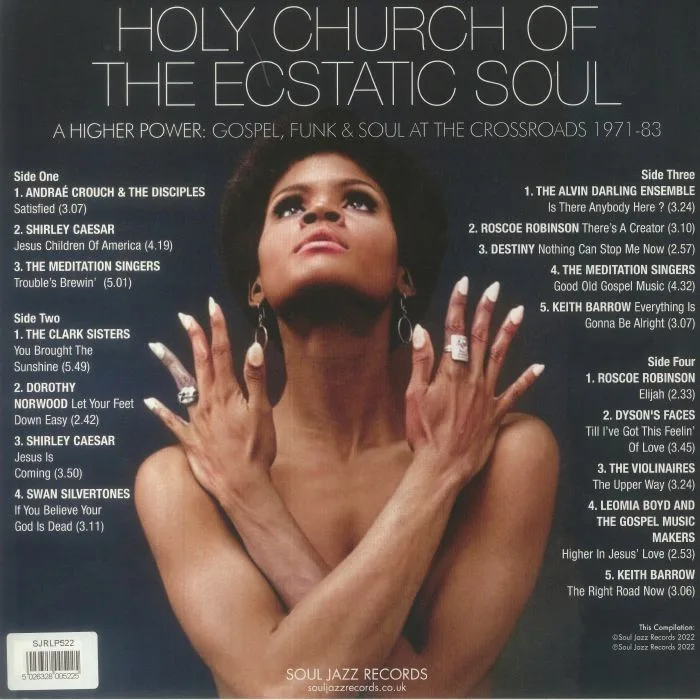Обратная сторона обложки — VARIOUS — Holy Church Of The Ecstatic Soul: A Higher Power Gospel Soul & Funk At The Crossroads 1971-83