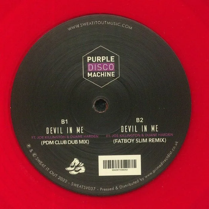 Обратная сторона обложки — PURPLE DISCO MACHINE feat JOE KILLINGTON / DUANE HARDEN — Devil In Me (B-STOCK)