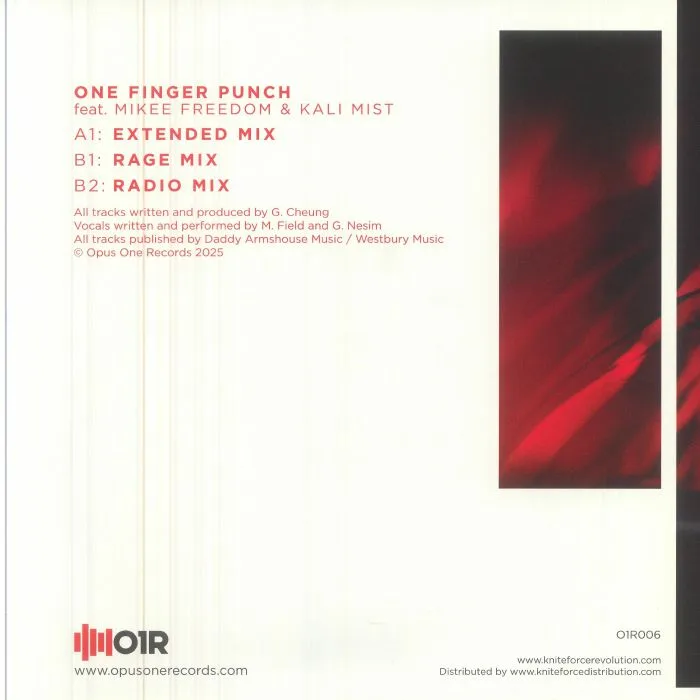Back cover — NOOKIE feat MIKEE FREEDOM & KALI MIST — One Finger Punch EP