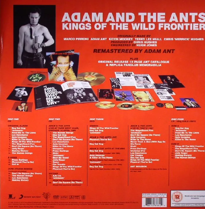 Back cover — ADAM & THE ANTS — Kings Of The Wild Frontier (remastered)