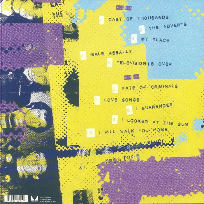 Back cover — The ADVERTS — Cast Of Thousands