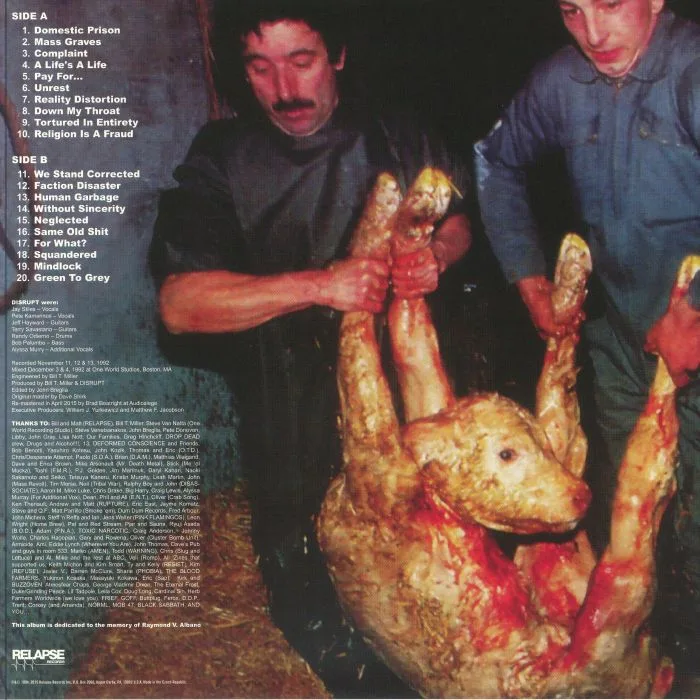 Back cover — DISRUPT — Unrest (remastered)