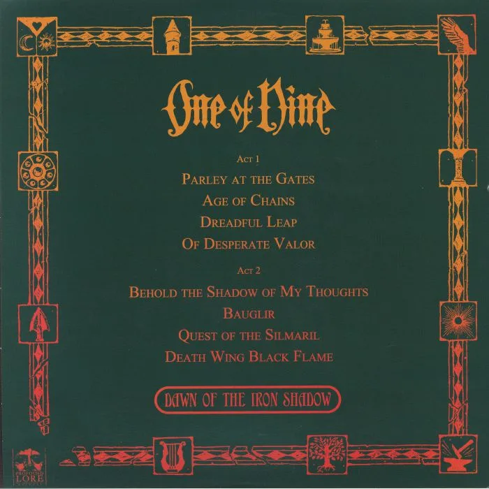 Обратная сторона обложки — ONE OF NINE — Dawn Of The Iron Shadow