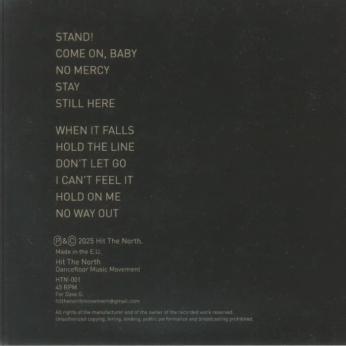 Back cover — HIT THE NORTH — Dancefloor Music Movement