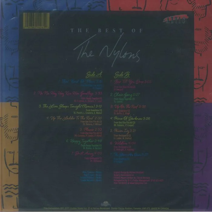 Back cover — The NYLONS — The Best Of (Record Store Day RSD 2024)