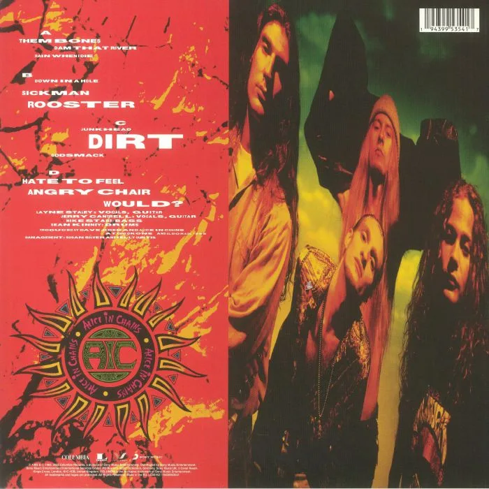 Обратная сторона обложки — ALICE IN CHAINS — Dirt (30th Anniversary Edition)
