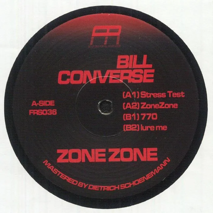 Лицевая сторона обложки — BILL CONVERSE — Zone Zone