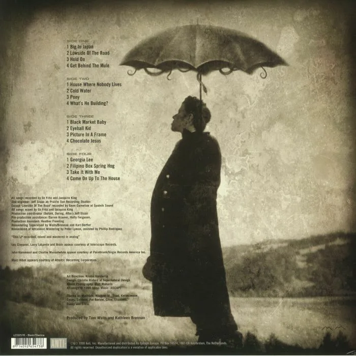 Back cover — Tom WAITS — Mule Variations (remastered) (B-STOCK)