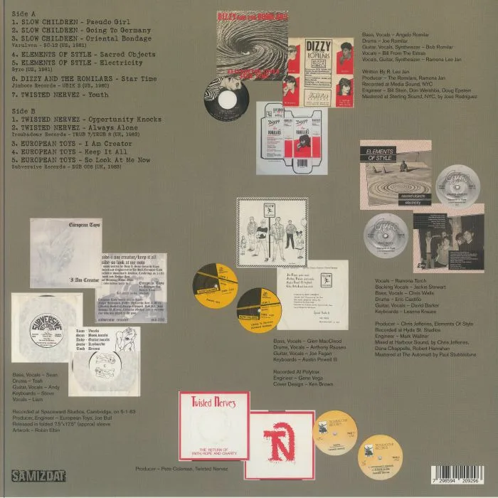 Обратная сторона обложки — VARIOUS — Postcards Vol 5: DIY & Indie Post Punk From USA & UK 1980-1983