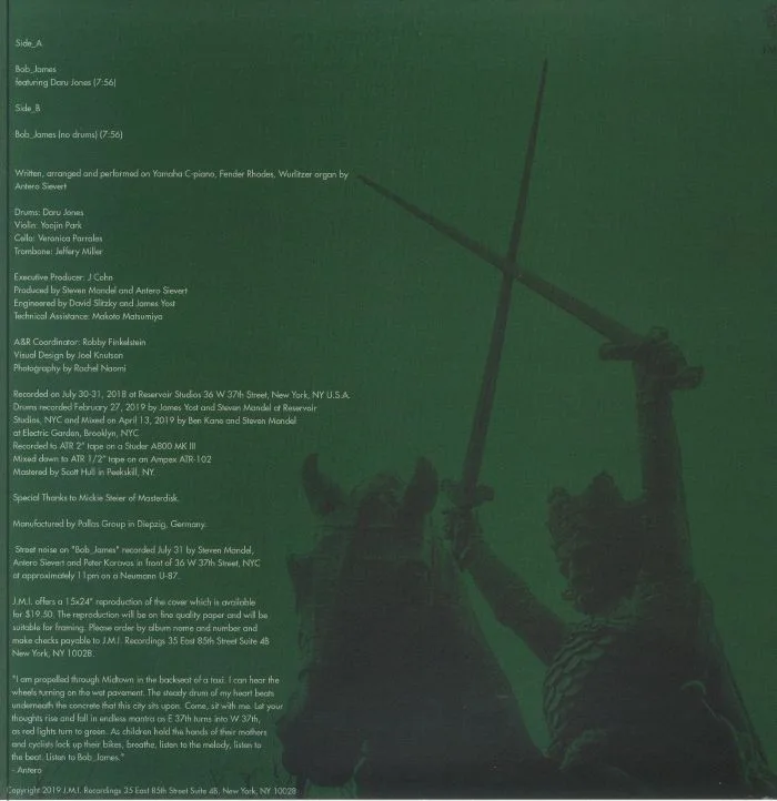 Back cover — Antero SIEVERT feat DARU JONES — Bob James (reissue)