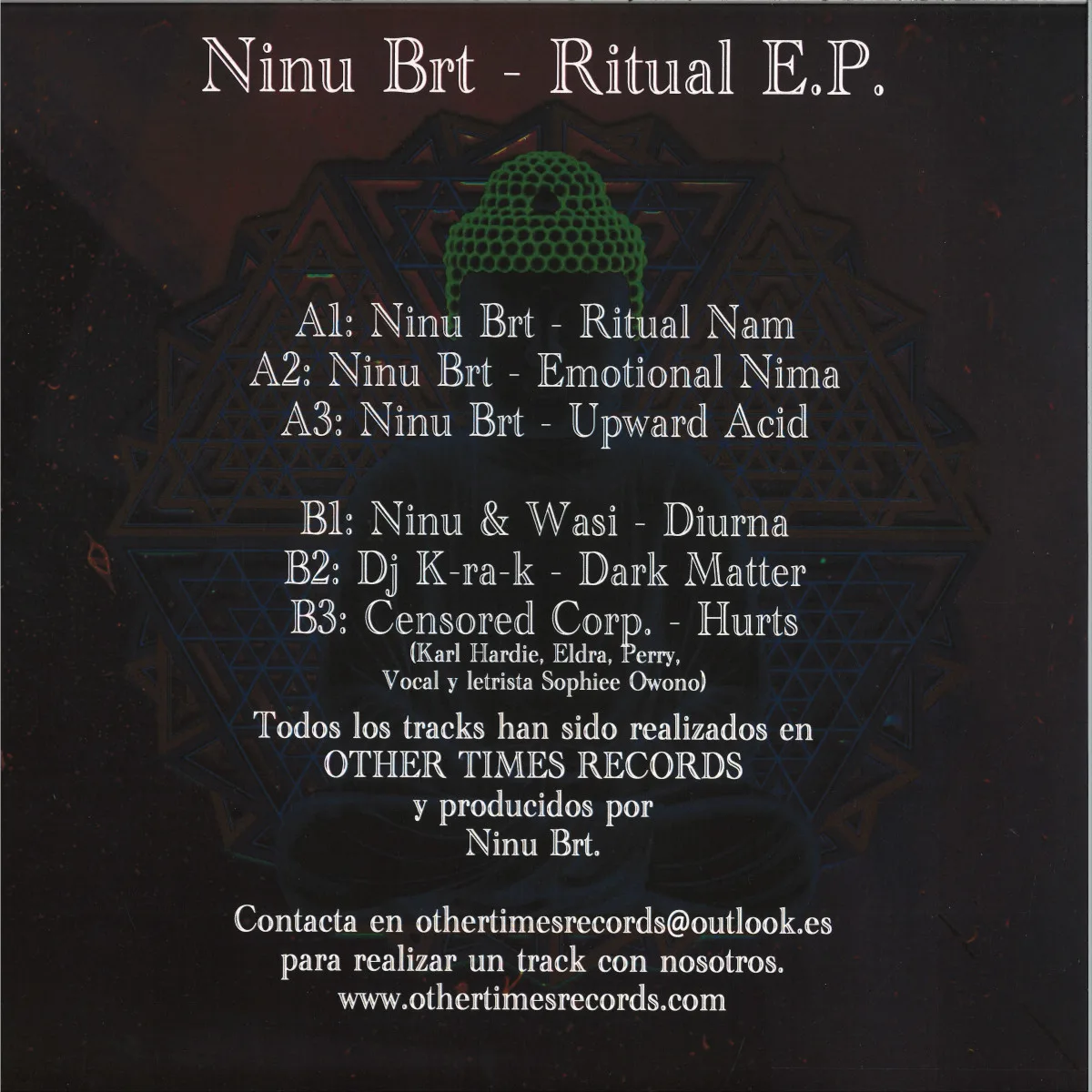 Back cover — Ninu Brt — Ritual EP