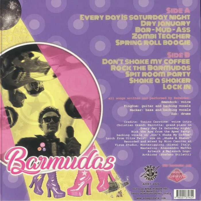 Обратная сторона обложки — The BARMUDAS — Everyday Is Saturday Night (B-STOCK)