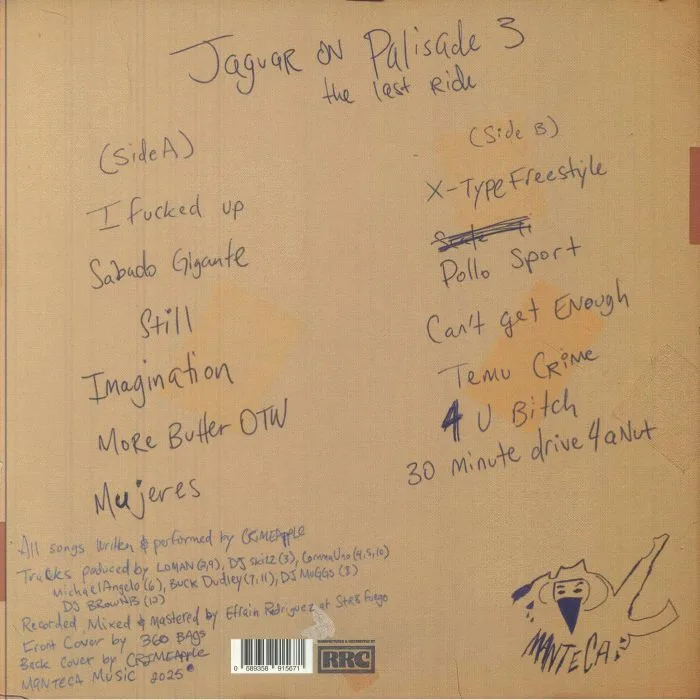 Back cover — CRIMEAPPLE — Jaguar On Palisade 3
