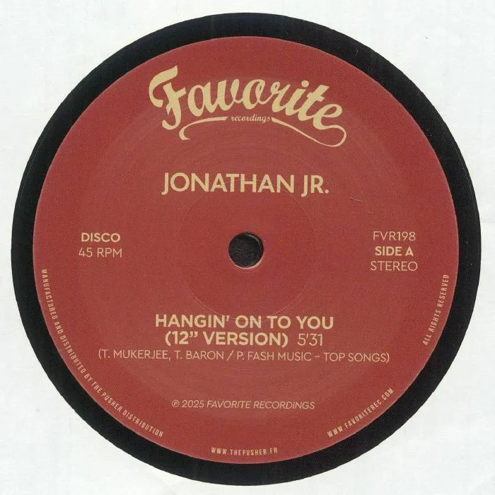 Лицевая сторона обложки — JONATHAN JR / SPECIAL OCCASION — Hangin' On To You
