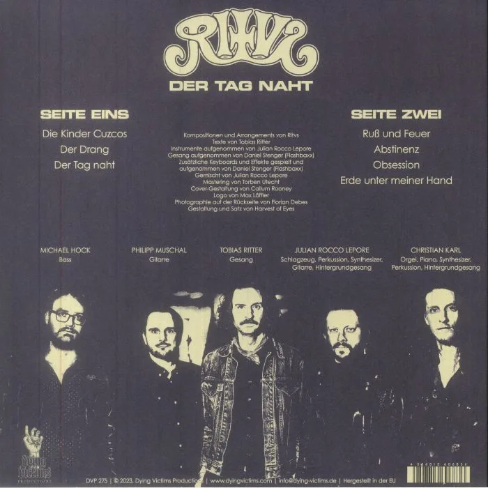 Обратная сторона обложки — RITVS — Der Tag Naht