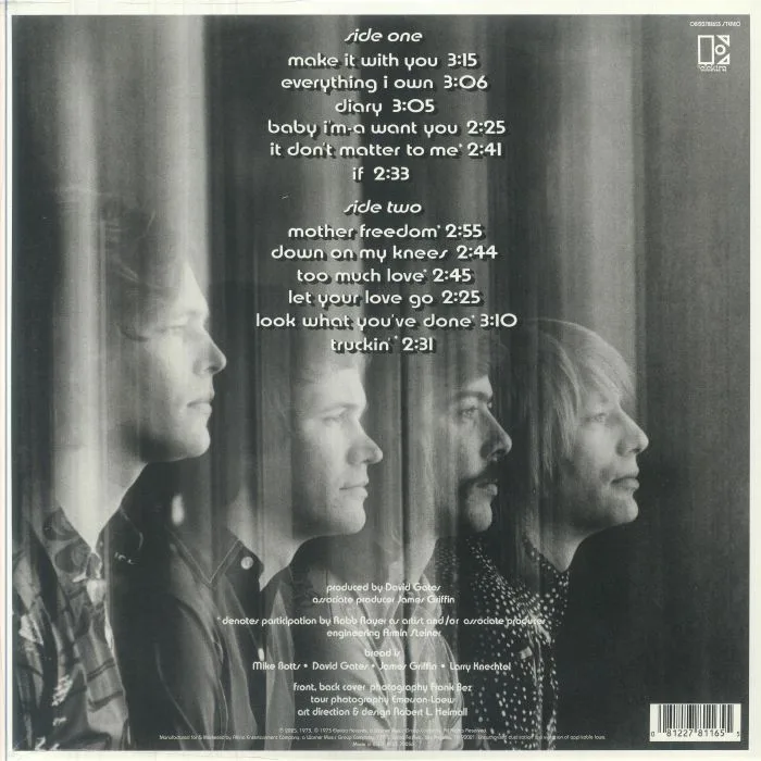 Back cover — BREAD — Best Of Bread (Elektra 75 Edition)