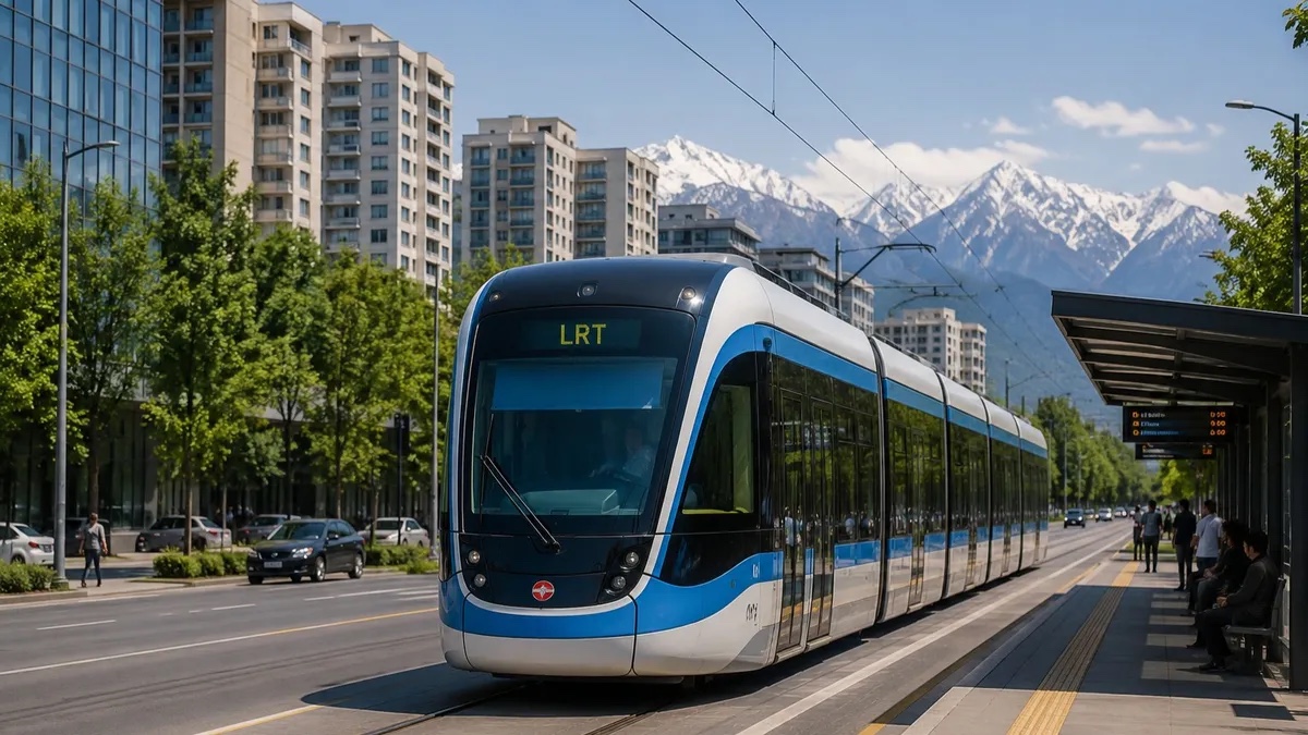 Первые рельсы для LRT начали укладывать в Алматы