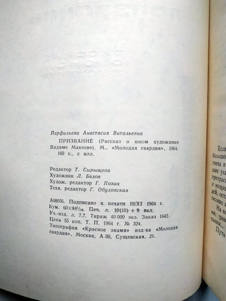 Перфильева Анастасия. Призвание
