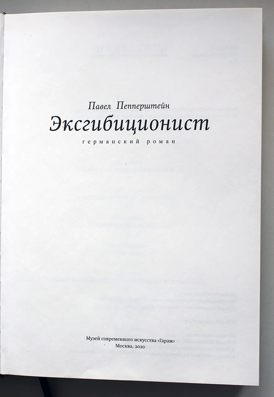 Пепперштейн Павел. Эксгибиционист: германский роман