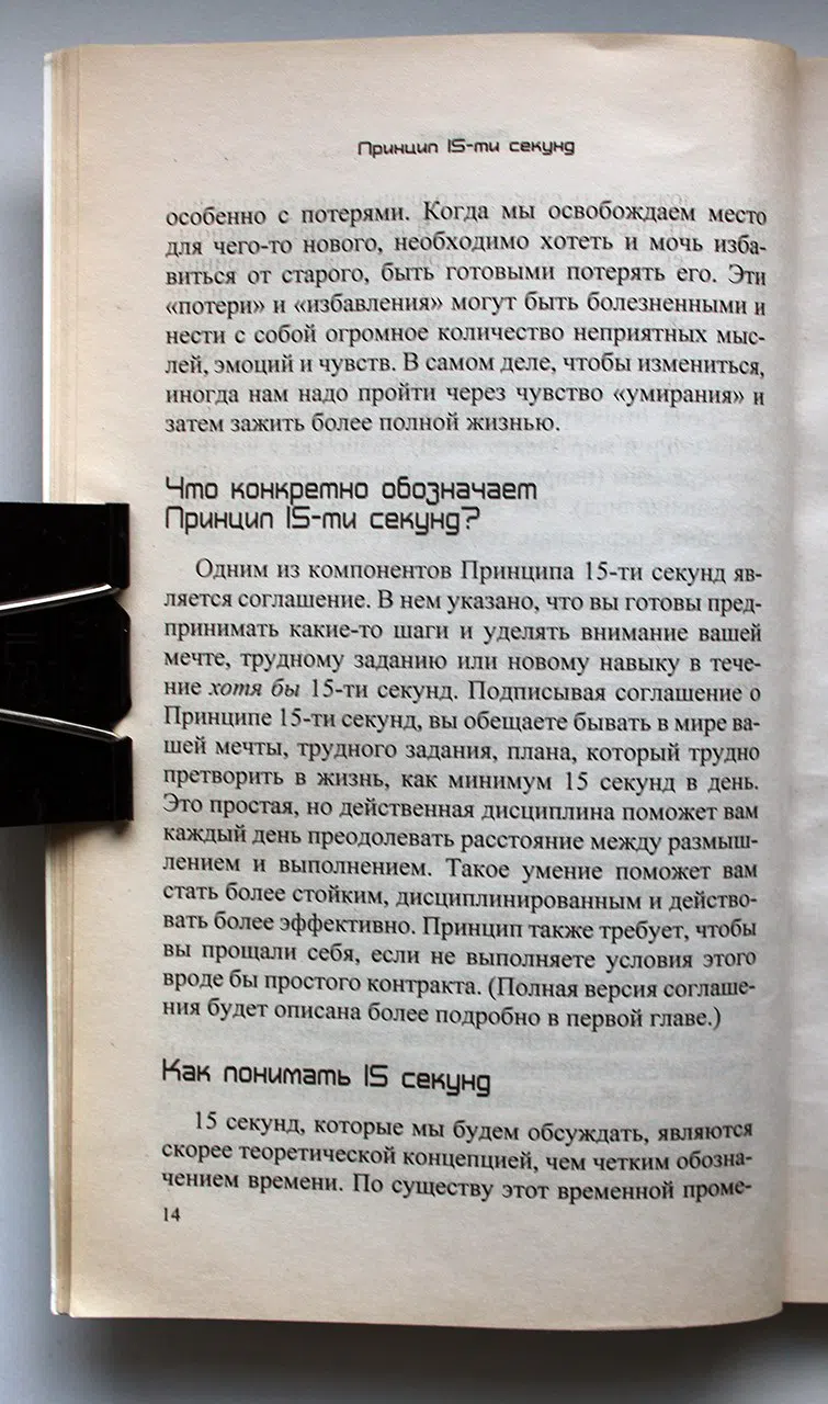 Секунда Эл. Принцип 15-ти секунд: Простые короткие шаги к достижению долгосрочных целей