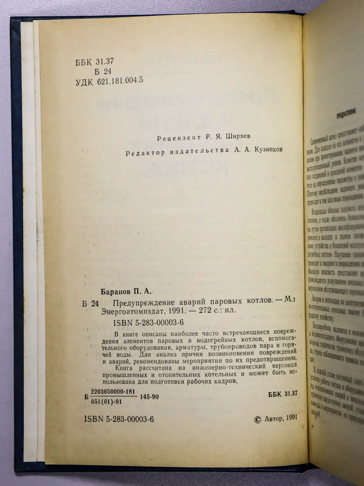 Баранов Павел Алексеевич. Предупреждение аварий паровых котлов