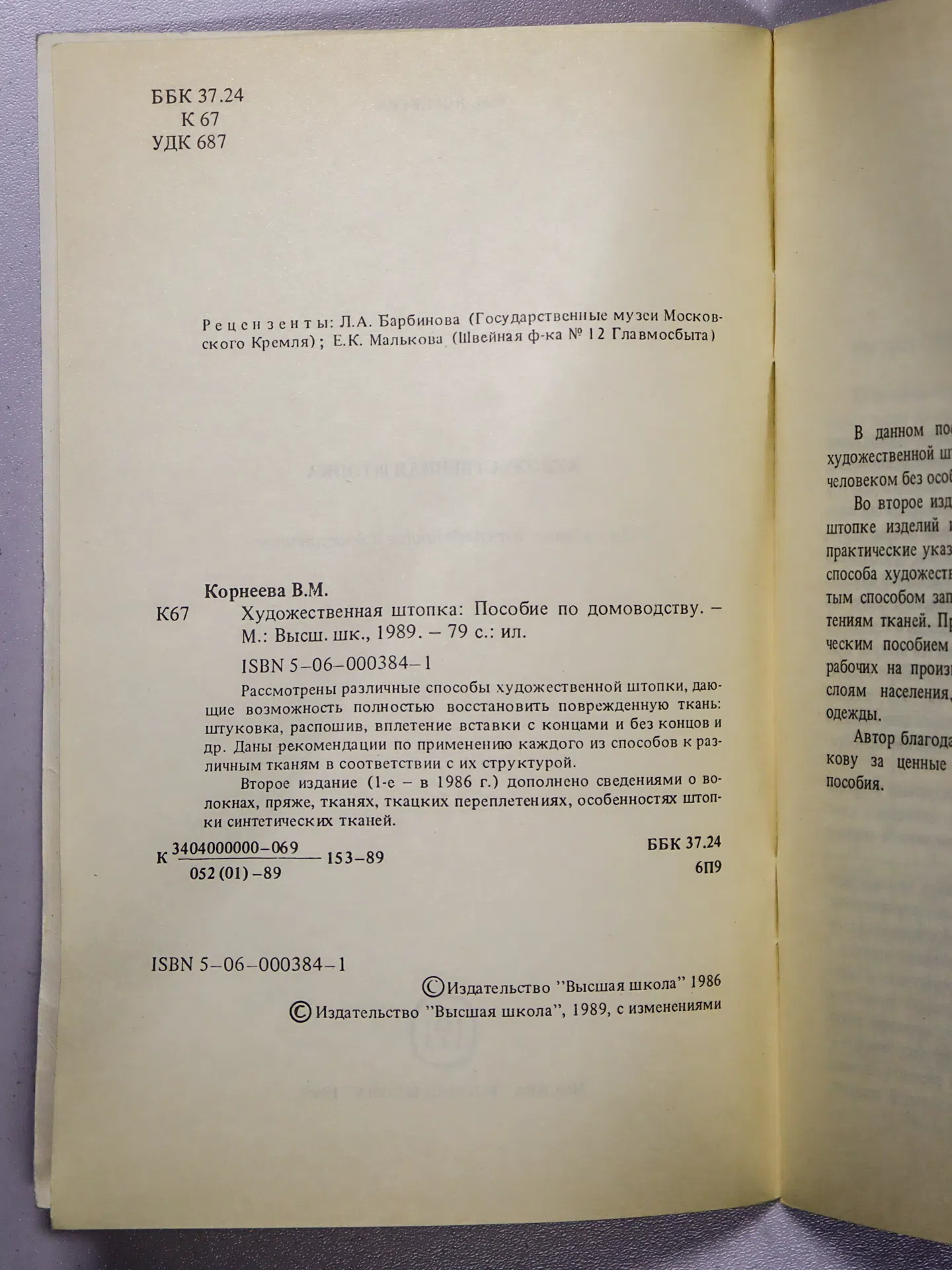 Корнеева Валентина Михайловна. Художественная штопка