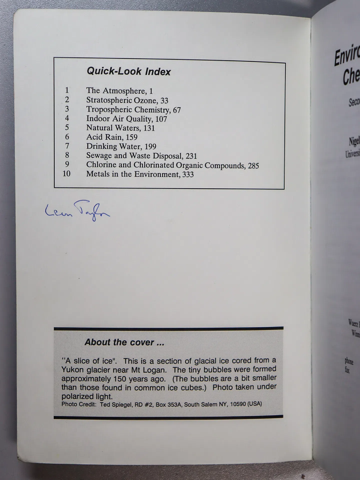 Bunce Nigel J. Environmental Chemistry. Second Edition