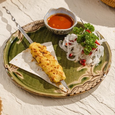 Шашлык из картофельного пюре